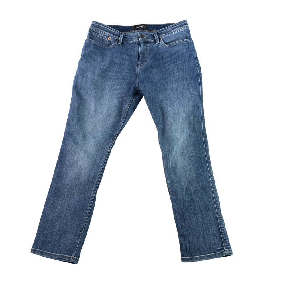 DU/ER Jeans Mens 36x30 Blue L2X Relaxed Tapered Performance‎ Denim MFLR5021